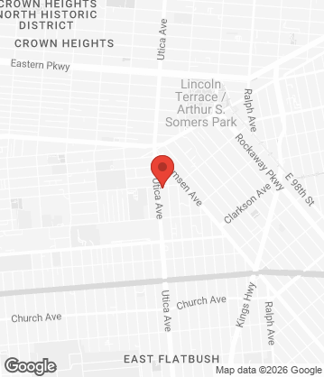 Map of Coconut Thyme Cuisine - 531 Utica Ave, Brooklyn, NY, 11203, US